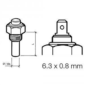 Veratron 323-801-004-002N Engine Oil Temperature Sensor - Single Pole,