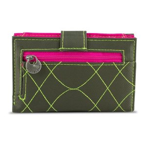 Travelon 22996-420 Safeid Embroidered Tri-fold Rfid Wallet - Oliveberr