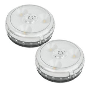 Rite LPL592 Wireless Battery Touch Onoff Led Micro Puck Light 2-pack