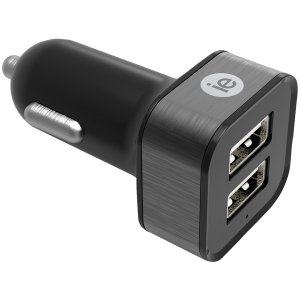 Iessentials IEN-PC22A-BK Ien-pc22a-bk 2.4-amp Dual Usb Car Charger (bl