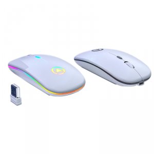 Heyybit A2-0-White A2 Rechargeable Bt3.0 Bt5.0 Version 2.4g Wireless U