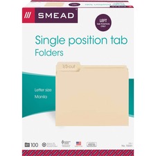 Smead SMD 10331 Smead 13 Tab Cut Letter Recycled Top Tab File Folder -