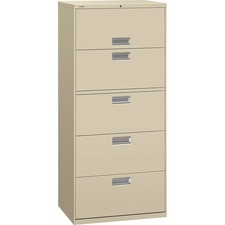 Hon HON 675LL Hon Brigade 600 Series 5-drawer Lateral - 30 X 18 X 64.3