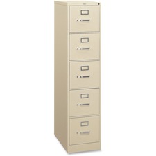 Hon HON 315PL Hon 310 Series 5-drawer Vertical File - 15 X 26.5 X 60 -