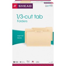 Smead SMD 15330 Smead 13 Tab Cut Legal Recycled Top Tab File Folder - 