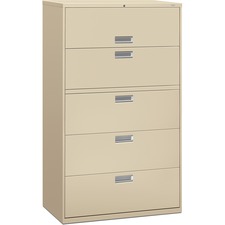 Hon HON 695LL Hon Brigade 600 Series 5-drawer Lateral - 42 X 18 X 64.3