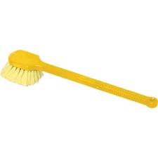 Rubbermaid FG9B3200YEL Commercial Long Plastic Handle Utility Brush - 