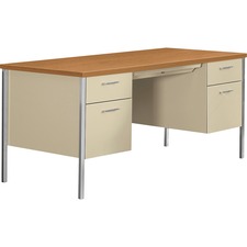 Hon HON 34962CL Hon 34000 Series Double Pedestal Desk - Laminated Rect