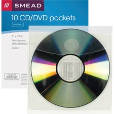 Smead SMD 68144 Smead Self-adhesive Cddvd Pockets - 4.9 Height X 5 Wid