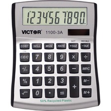 Victor 1100-3A Victor  Mini Desktop Calculator - Large Display, Angled