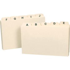 Smead SMD 55076 Smead Card Guides With Alphabetic Tab - Character - A-