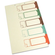 Sj SJP S05275 Speedex Legal Size Side Tab Toc Dividers - 5 Printed Tab