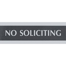 U. USS 4758 Headline Century No Soliciting Sign - 1 Each - No Soliciti