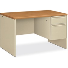 Hon HON 38251CL Hon 38000 Series Single Pedestal Desk - 2-drawer - 48 