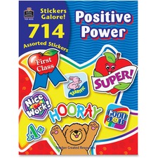 Teacher TCR 4225 Positive Power Sticker Book - Self-adhesive - Acid-fr