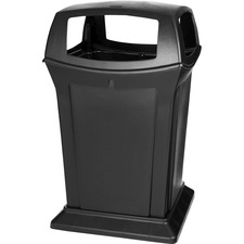 Rubbermaid RCP 917388BLA Commercial 45g Ranger Container - Hinged Lid 