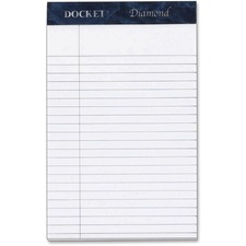 Tops TOP 63981 Docket Diamond Writing Tablet - Jr.legal - 50 Sheets - 