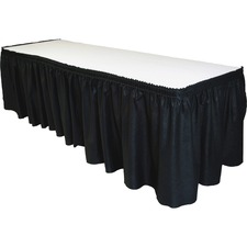 Tablemate TBL LS2914BK Tablemate Disposable Tableskirt - 29 Length X 1