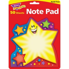 Trend TEP T72066 Trend Super Star Shaped Note Pad - 50 Sheets - 5 X 5 