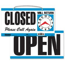 U. USS 9395 Headline Openclosed 2-sided Sign - 1 Each - Open, Closed, 