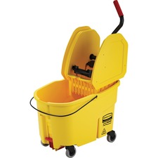 Rubbermaid RCP 757688YW Commercial Wavebrake Combo Mop Bucket - 40 Qua