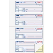 Tops ABF DC1182 Adams Moneyrent Receipt Book - 200 Sheet(s) - Tape Bou