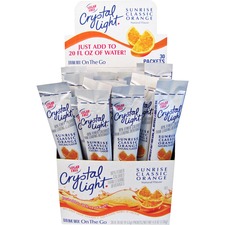 Heinz KRF GEN00504 Crystal Light On-the-go Orange Mix Sticks - Orange 