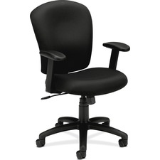 Hon BSX VL220VA10 Hon Mid-back Task Chair - Black Fabric Seat - Black 