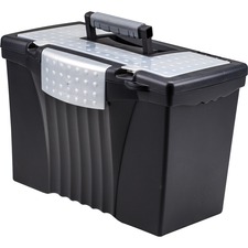 Storex STX 61510U01C Portable File Storage Box - External Dimensions: 