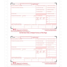 Tops TOP 2204 Carbonless Standard W-2 Tax Forms - 4 Part - 5.50 X 8.50