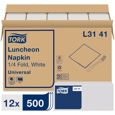 Svenska TRK L3141 Tork 14 Fold Luncheon Napkin - 1 Ply - 13 X 11.50 - 