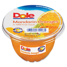 Dole DFC 74206011 Dole Mandarin Oranges Fruit Cups - Mandarin Orange -