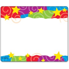 Trend TEP T68070 Trend Stars  Swirls Colorful Self-adhesive Name Tags 