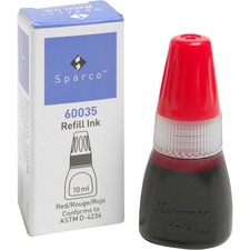 Sparco SPR 60035 Stamp Refill Inks - 1 Each - Red Ink - 0.34 Fl Oz - R