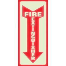 U. USS 4793 Headline Glow Fire Extinguisher Sign - 1 Each - Fire Extin