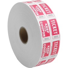 Sparco SPR 99220 Roll Tickets - Red - 2000roll