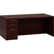 Hon HON 115896LAFNN Hon Valido Left Pedestal Desk, 72w - 3-drawer - 72