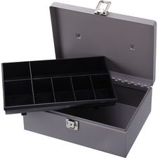 Sparco SPR 15501 All-steel Cash Box With Latch Lock - 1 Bill - 6 Coin 