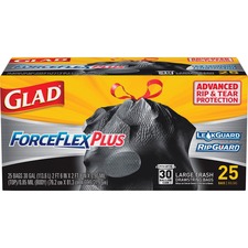 The CLO 70359 Glad Forceflexplus Drawstring Large Trash Bags - Large S