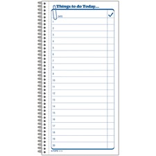 Tops TOP 41170 Things To Do Pad - Spiral Bound - 2 Partcarbonless Copy