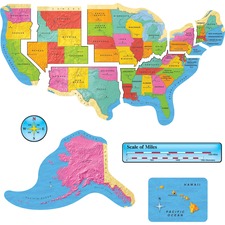 Trend TEP 8160 Trend Us Map Bulletin Board Set - Learning Themesubject