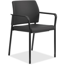 Hon HSGS6.F.B.CU10.BLCK Hon Accommodate Guest Chair, Fixed Arms - Blac