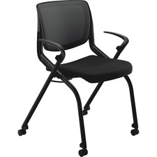 Hon HMN2.F.A.IM.ON.CU10.BLCK Hon Motivate Nesting  Stacking Chair - Bl