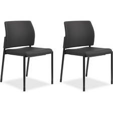 Hon HSGS6.N.B.CU10.BLCK Hon Accommodate Guest Chair, Armless - Black F