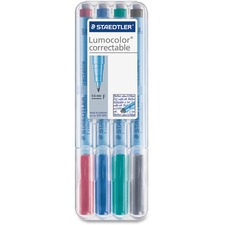 Staedtler STD 305FWP41 Lumocolor Correctable Marker Pens - Fine Marker