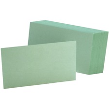 Tops OXF 7320GRE Oxford Colored Blank Index Cards - 100 Sheets - Plain