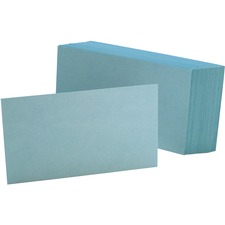 Tops OXF 7320BLU Oxford Colored Blank Index Cards - 100 Sheets - Plain