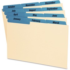 Tops OXF 05813 Oxford Laminated Tab Index Card Guides - 12 X Divider(s