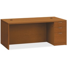 Hon HON 115895RACHH Hon Valido Double Pedestal Desk, 72w - 3-drawer - 