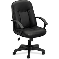 Hon BSX VL601SB11 Hon High-back Executive Chair - Black Leather Seat -